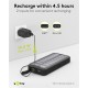 Batterie externe solaire 20 000mAh + fonction torche